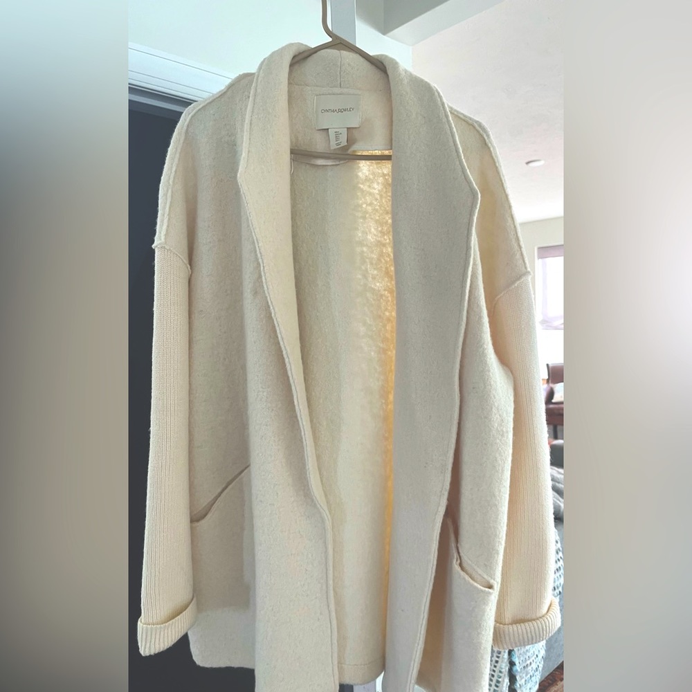 Cynthia Rowley Wrap wool Coat  Size Large